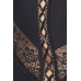 Корсет с пажами ZOJA CORSET black 6XL/7XL - трусики, шнуровка