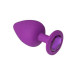 Силиконовая анальная пробка с кристаллом Purple Silicone Amethyst, размер S