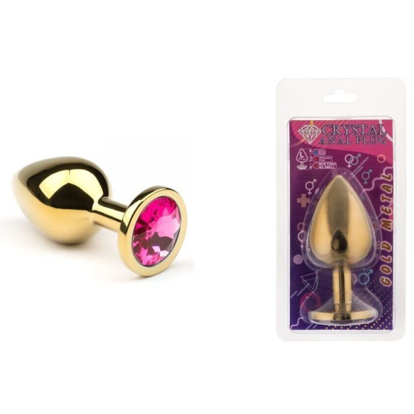 Анальная пробка, Gold Pink-Rhodolite, L