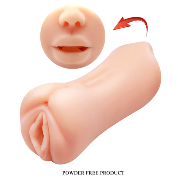 Мастурбатор 2 в 1 CRAZY BULL - Gemini Realistic Oral Sex Sensations