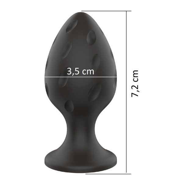 Анальний силиконовый плаг Boss Series - Silicone Anal Plug M, 3,5 см