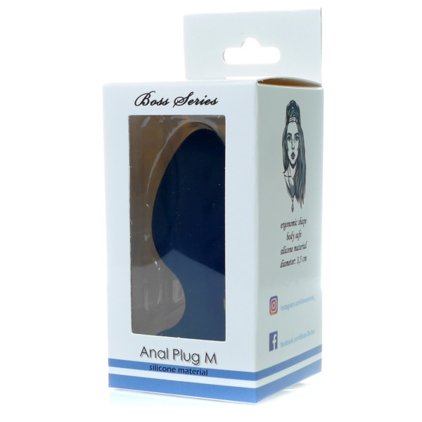 Анальний силиконовый плаг Boss Series - Silicone Anal Plug M, 3,5 см