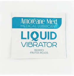 Пробник лубриканта с эффектом вибрации Amoreane Med Liquid Vibrator Berries, 2 мл