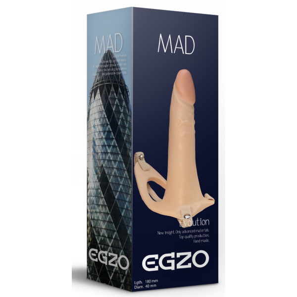 Фаллопротез поясной EGZO MAD, 18*4 см
