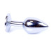 Анальная пробка Boss Series - Jewellery Silver PLUG Clear S