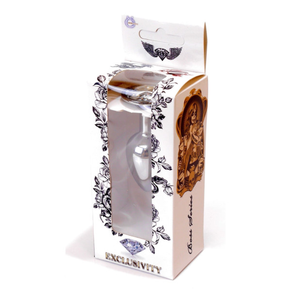 Анальная пробка Boss Series - Jewellery Silver PLUG Clear S