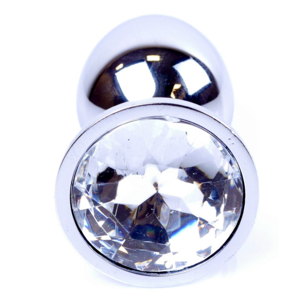 Анальная пробка Boss Series - Jewellery Silver PLUG Clear S