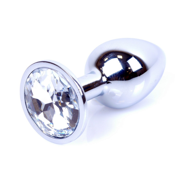 Анальная пробка Boss Series - Jewellery Silver PLUG Clear S