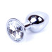 Анальная пробка Boss Series - Jewellery Silver PLUG Clear S