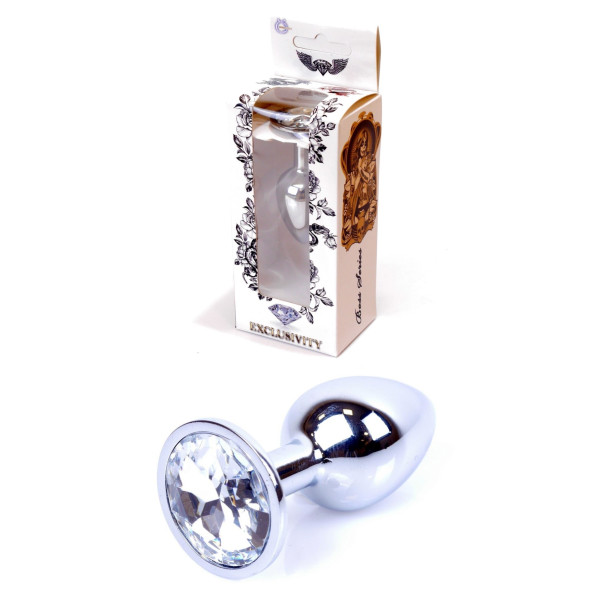 Анальная пробка Boss Series - Jewellery Silver PLUG Clear S