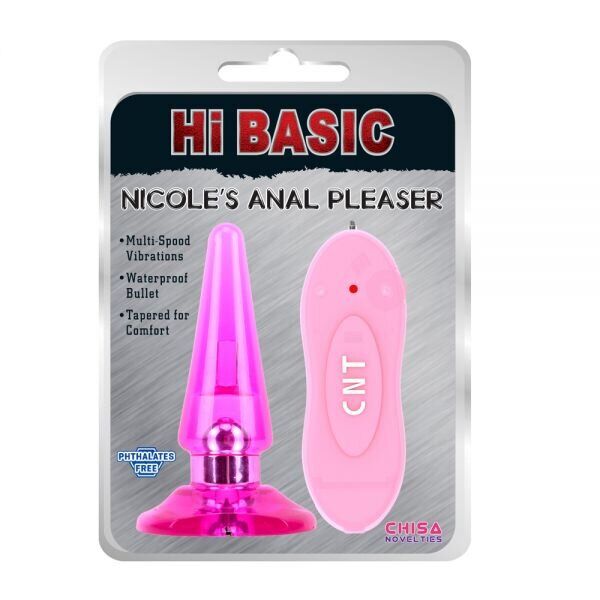 Анальный плаг с вибрацией NICOLES Anal Pleaser - Pink