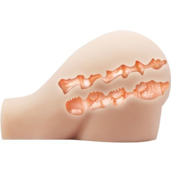 Мастурбатор с двумя отверстиями и вибрацией  Crazy Bull 