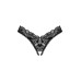 Кружевные стринги Obsessive Donna Dream crotchless thong XL/2XL Black, открытый доступ