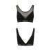 Топ с прозрачной вставкой Passion PS002 TOP black, размер M