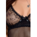 Прозрачная сорочка с чашечками VELIA CHEMISE black L/XL, трусики