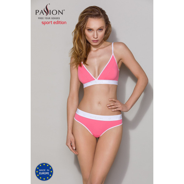 Спортивный топ с двойными бретелями Passion PS007 TOP pink, размер L