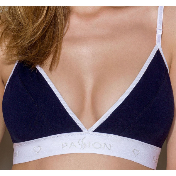 Спортивный топ с двойными бретелями Passion PS007 TOP navy blue, размер M