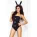 Костюм зайки MAGNETICA SET black L/XL - ушки и боди