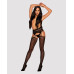 ПОЯС С ЧУЛКАМИ В СЕТКУ S817 GARTER STOCKINGS OBSESSIVE, S/M/L.