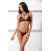 Комплект белья MELISSA BIKINI black S/M: лиф со шнуровкой и трусики стринги