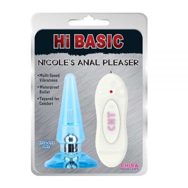 Анальный плаг с вибрацией NICOLES Anal Pleaser - Blue
