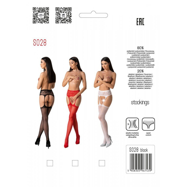 Эротические колготки-бодистокинг Passion S028 black