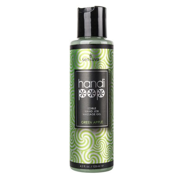 Вкусный гель для изысканных мануальных и оральных ласк Sensuva - Handipop Green Apple, 125 мл