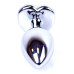 Анальная пробка Boss Series - Jewellery Silver Heart PLUG Black S