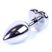 Анальная пробка Boss Series - Jewellery Silver Heart PLUG Black S
