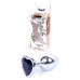 Анальная пробка Boss Series - Jewellery Silver Heart PLUG Black S