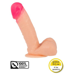 Силиконовый фаллоимитатор на присоске Brazzer, 18.5 см х 4 см