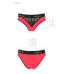 Трусики с широкой резинкой и кружевом Passion PS001 PANTIES red/black, размер M