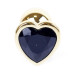 Анальная пробка Boss Series - Jewellery Gold Heart PLUG Black S