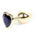 Анальная пробка Boss Series - Jewellery Gold Heart PLUG Black S