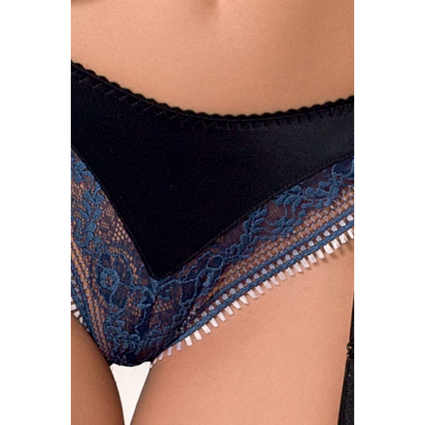 Комплект белья GISELE SET black XXL/XXXL: лиф, трусики с пажами