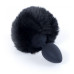 Анальная пробка с хвостом Boss Series - Silicon PLUG Bunny Tail Black, размер S