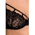 Комплект белья HAYA SET black S/M: стринги, лиф, пояс для чулок