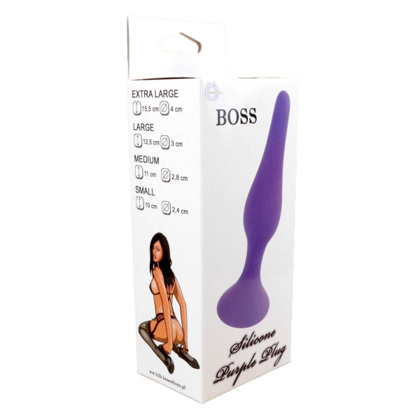 Анальный плаг Silicone Plug Purple - Medium,