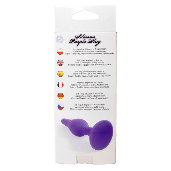 Анальный плаг Silicone Plug Purple - Medium,