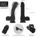 Фаллоимитатор Naked Addiction – Silicone Rotating & Thrusting Vibrating Dildo with Remote Black, 21.8 см