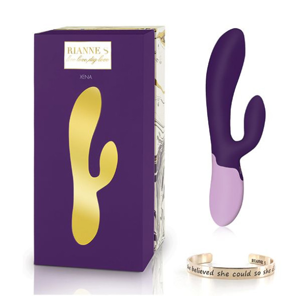 Вибратор-кролик Rianne S: Xena Purple/Lilac, 10 режимов работы, 21 см
