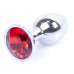 Анальная пробка Boss Series - Jewellery Silver PLUG Red S