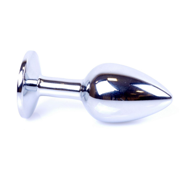 Анальная пробка Boss Series - Jewellery Silver PLUG Red S