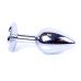Анальная пробка Boss Series - Jewellery Silver PLUG Red S