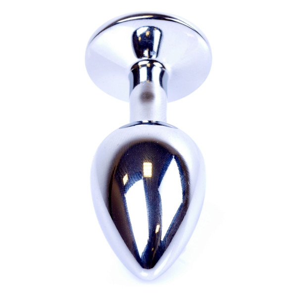 Анальная пробка Boss Series - Jewellery Silver PLUG Red S