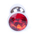 Анальная пробка Boss Series - Jewellery Silver PLUG Red S