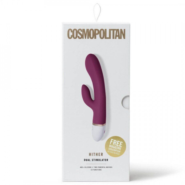 Универсальный перезаряжаемый вибратор Cosmopolitan Hither Rabbit Vibrator, 21 см