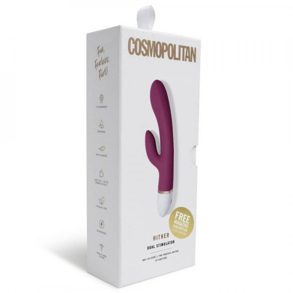 Универсальный перезаряжаемый вибратор Cosmopolitan Hither Rabbit Vibrator, 21 см