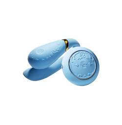 Смартвибратор для пар Zalo - Fanfan set Royal Blue, пульт ДУ