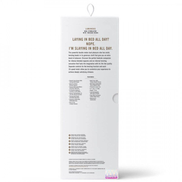 Универсальный перезаряжаемый вибратор Cosmopolitan Luminous Rabbit Vibrator, 24,1 см